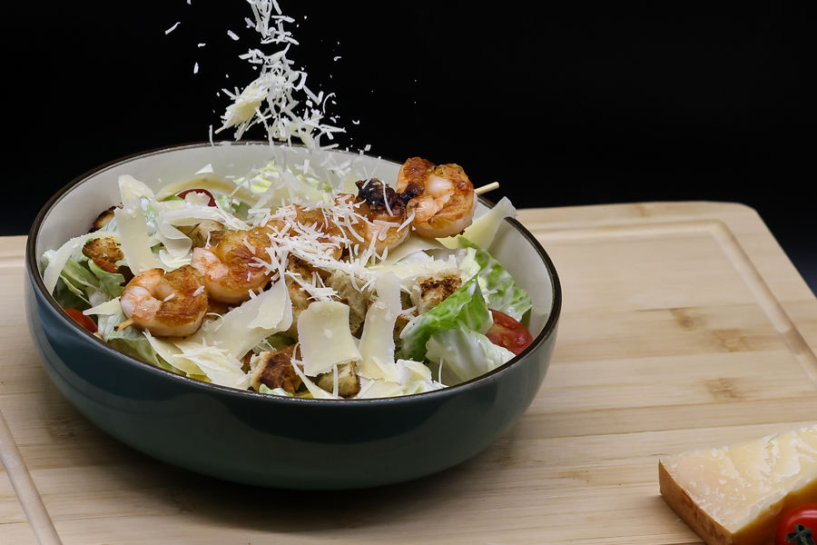 Cézár saláta garnélával